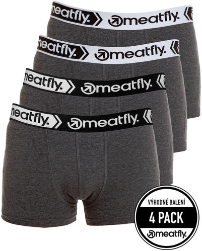 Meatfly 4Pack Balboa Boxershorts, Grey Heather, L - Boxer Briefs - Main image