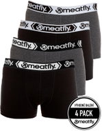 Meatfly 4Pack Balboa Boxershorts, Black/Gray Heather, S - Boxer Briefs
