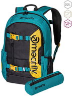 Meatfly Basejumper Dark Jade/Black 22 l - School Backpack