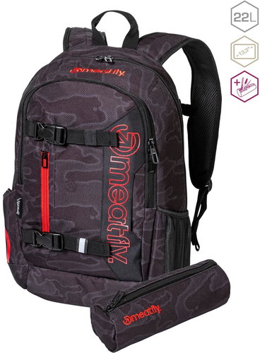 Meatfly Basejumper Morph Black 22 l - School Backpack - Main image