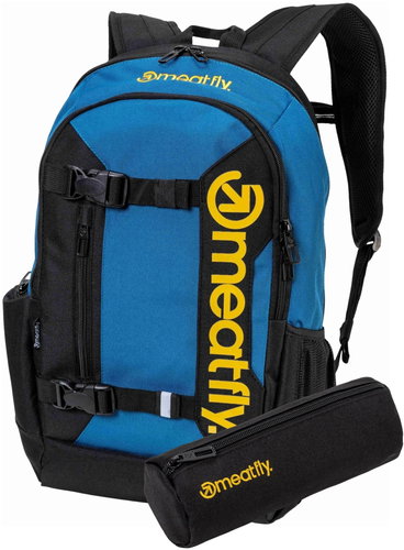 Meatfly Basejumper backpack, Super Teal / Honey - School Backpack - Main image