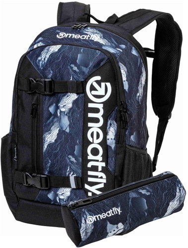 Meatfly Basejumper backpack, Deep Lake - School Backpack - Main image