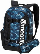 Meatfly Basejumper backpack, Green Mountains - School Backpack
