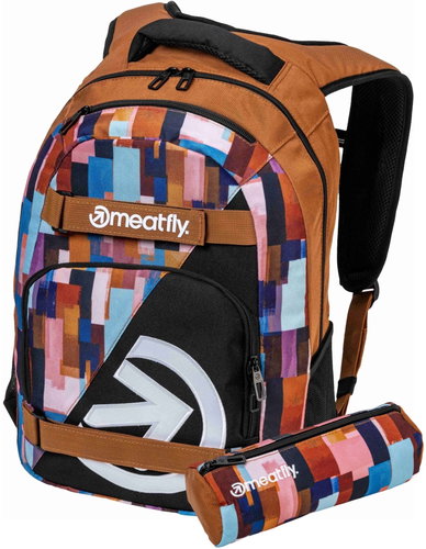 Meatfly Exile backpack, Stripes - School Backpack - Main image