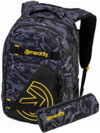 Meatfly Exile backpack, Blueprint Black - School Backpack