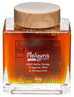 Meligyris Greek flower honey "Oregano+Mint", with edible honeycomb 550 g - Honey