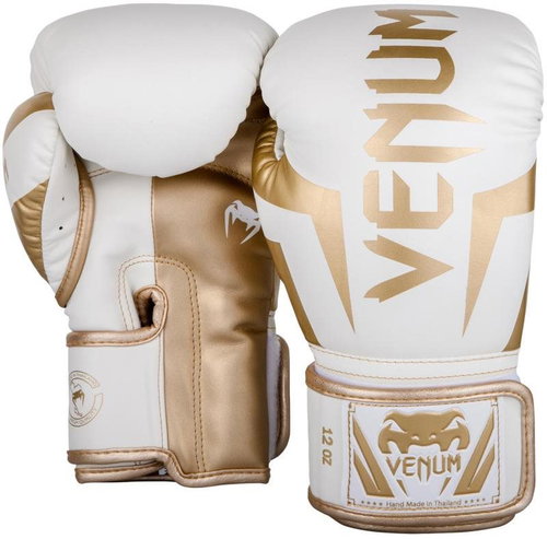 VENUM ELITE - white/gold size 14 oz - Boxing Gloves - Main image