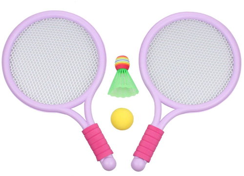Merco Racket Ball Games set of bats with balls purple, 2 sets - Beach Tennis - Main image