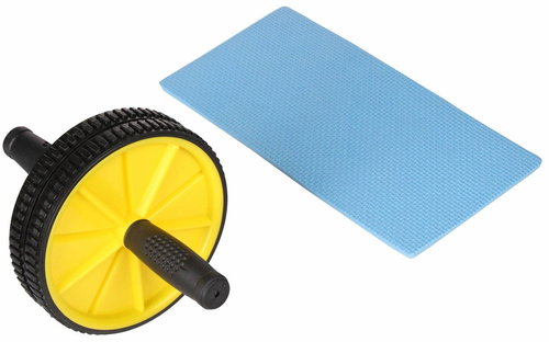 AB Double Wheel fitness wheel yellow 1 pc - Exercise Wheel - Main image
