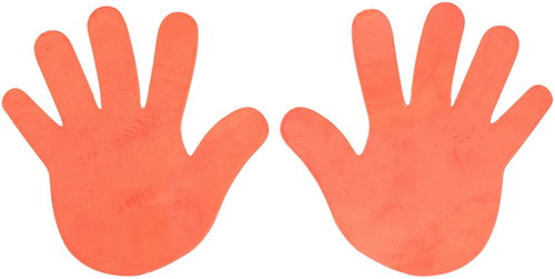 Hand marker for floor orange 1 pair - Training Aid - Main image