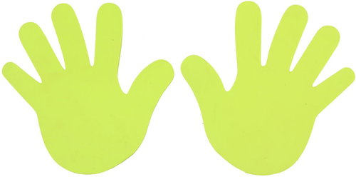 Hand marker for floor yellow 1 pair - Training Aid - Main image