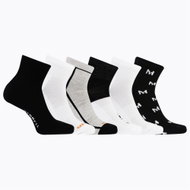 Merrell MEA33695Q6B2 Recycled Cushion Quarter (6 packs) black assorted M/L - Socks