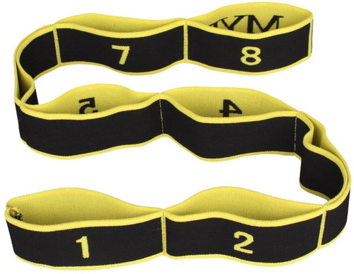 Merco Multipack 2 pcs Yoga 8 Cell Stretching Strap Yellow - Yoga Strap - Main image