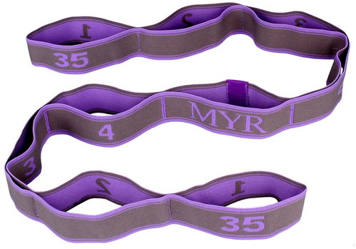 Merco Multipack 2 pcs Yoga 9 Cell Stretch Strap Purple - Yoga Strap - Main image