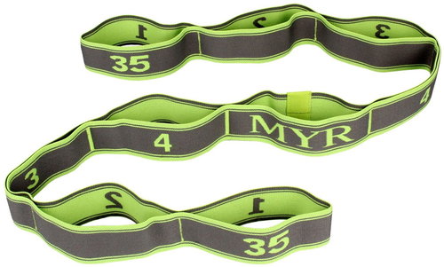 Merco Multipack 2 pcs Yoga 9 Cell Stretch Strap Green - Yoga Strap - Main image