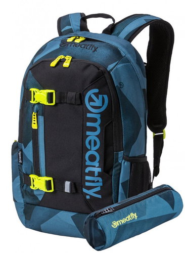 Meatfly Basejumper 5 Backpack Shade Mono Steel + free pencil case - City Backpack - Main image