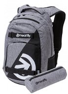 Meatfly Exile 4 Backpack Grey/Black  + Free Pencil Case - City Backpack