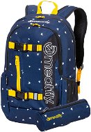 School Backpack Meatfly Basejumper 6 Backpack, Birds Dark Navy - Školní batoh
