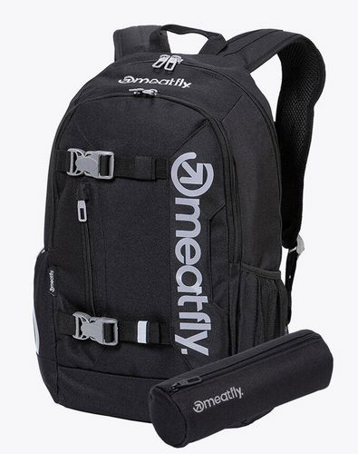 Meatfly BASEJUMPER Backpack, Black - Městský batoh - Hlavní obrázek