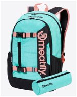Meatfly BASEJUMPER Backpack, Mint Heather - Školský batoh