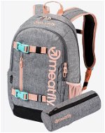 Meatfly BASEJUMPER Backpack, Pink/Grey Heather - Mestský batoh