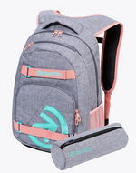 Meatfly EXILE Backpack, Pink/Grey Heather - Mestský batoh