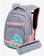 Meatfly EXILE Backpack, Pink / Grey Heather - Městský batoh