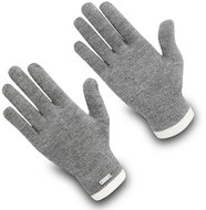 Exquisiv merino gloves City Walk Rider, grey-white, sized 2.5 mm. M - Winter Gloves