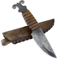 Madhammers Ručně kovaný masivní nůž Beran s pouzdrem, 25 cm (hnědý) - Nůž