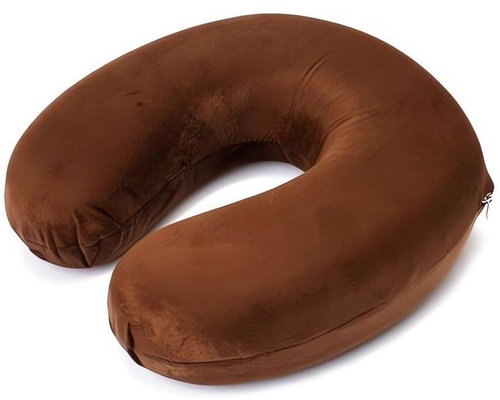 Verk 14273 Travel pillow, dark brown - Travel Pillow - Main image