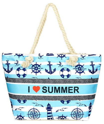 Jordan Collection Large Printed Beach Bag 6387-78 - Shoulder Bag - Main image