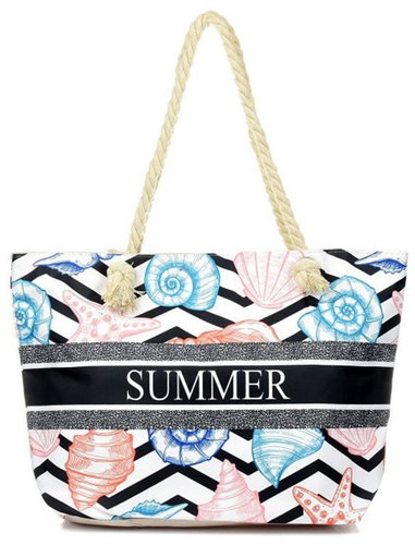 Jordan Collection Large Printed Beach Bag 6387-82 - Shoulder Bag - Main image