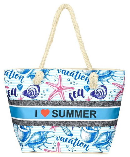 Jordan Collection Large Printed Beach Bag 6387-76 - Shoulder Bag - Main image