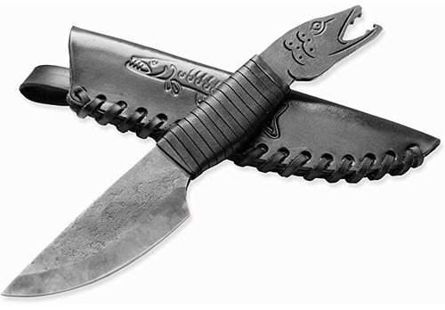 Madhammers Ručně kovaný lovecký nůž Rybí hlava s pouzdrem, 23,5 cm  - Knife - Main image