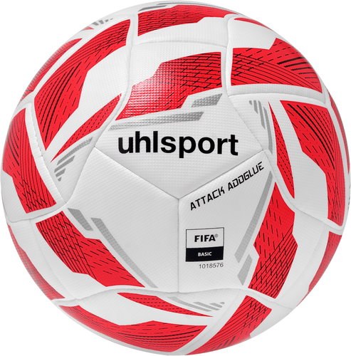 Uhlsport Attack Addglue White / Red UK 5 - Football  - Main image