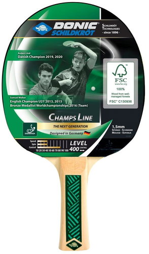 Donic Table Tennis Bat Champs Line 400 FSC - Table Tennis Paddle - Main image