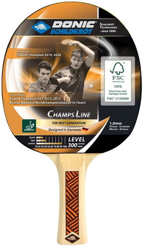 Donic Table Tennis Bat Champs Line 300 FSC - Table Tennis Paddle - Main image
