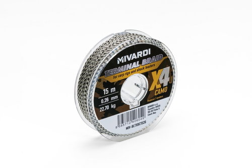 Mivardi Lanyard Terminal X4 Braid Camo 15 m 0,16 mm 10,9 kg - Cord - Main image