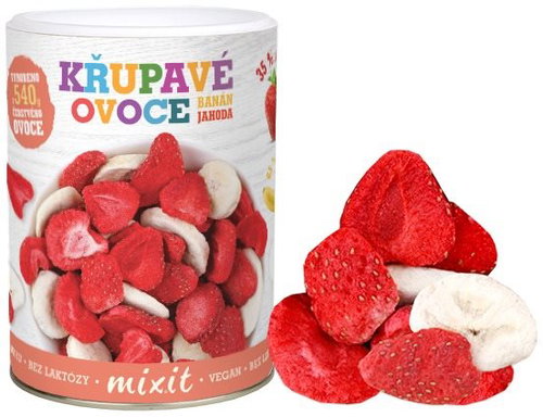 Mixit Crunchy fruit - banana and strawberry 80g - Freeze-Dried Fruit - Main image