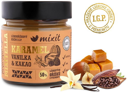 Mixitella Premium - Hazelnut from Piedmont with caramel 200g - Nut Cream - Main image
