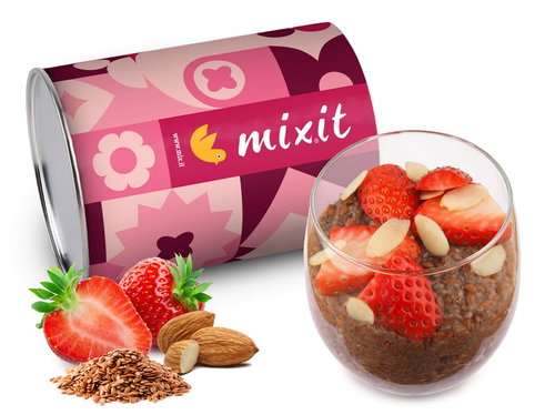 Mixit Fitness Chia puding 400g, Protein a jahoda - Pudding - Main image