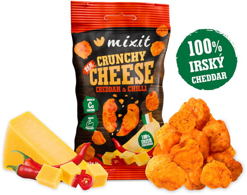 Mixit Ropogós sajt - Ír cheddar és chili, 20 g Fő fotó Mixit Ropogós sajt - Ír cheddar és chili, 20 g - Ropogós sajt - Fő fotó