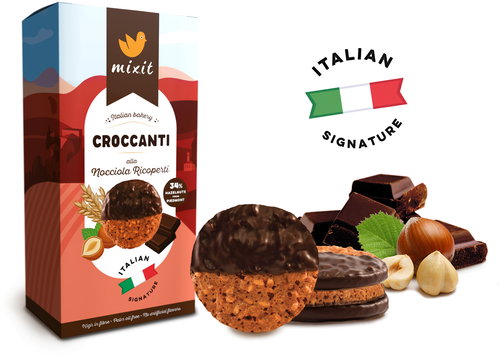 Mixit Italian Bakery Croccanti alla Nocciola Ricoperti - Cookies - Main image
