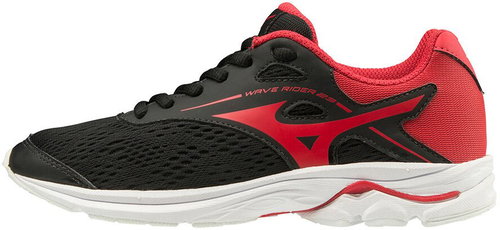 Mizuno WAVE RIDER 23 Jr, Black/Red, EU 35/220mm - Running Shoes - Main image