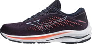 MIZUNO WAVE RIDER 25 Montana Grape/Dapple Grey/Living Coral, size EU 41/265mm - Running Shoes