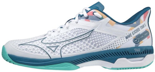 Mizuno Wave Exceed Tour 5 AC white/green EU 42 / 270 mm - Tennis Shoes - Main image