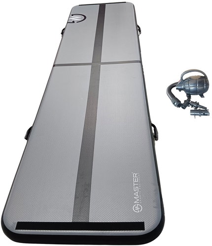 MASTER Airtrack S, Pro inflatable mat 800 × 150 × 20 cm, anthracite black - Airtrack  - Main image