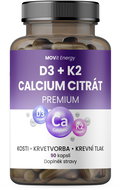 MOVit Energy Vitamin D3 1000 IU + K2 75 mcg + Calcium Citrate, 90 capsules - Vitamin D3