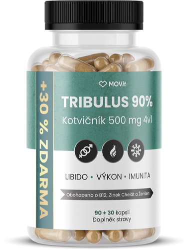 Movit Energy TRIBULUS 90% Tribulus terrestris 500 mg 4-in-1, 90 + 30 capsules - Tribulus - Main image