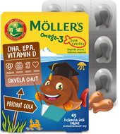 Möller's Omega 3 Jelly Fish with Cola flavour 45 chewable jellies - Omega 3
